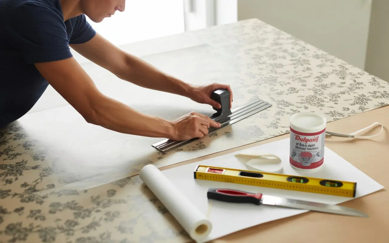 pose du papier peint sans bulles