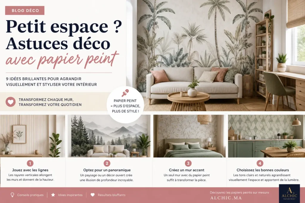 Petit espace ? Astuces déco avec papier peint